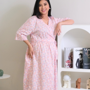 Maternity Hospital Robe - Pink Bloom