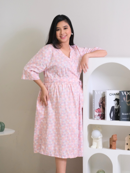 Maternity Hospital Robe - Pink Bloom